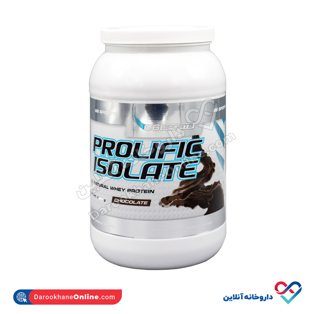 g6-sports-prolific-isolate-1.jpg پودر پروتئین پرولایفیک ایزولیت جی6 اسپورت جی ان سی 1136 گرم - Image 1
